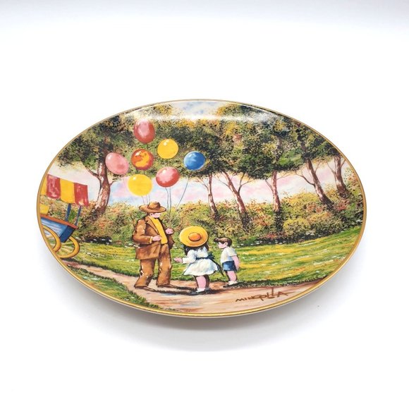 The Balloon Man Artist Plate By Dominic Mingolla Calhouns Collector Society 1979 - Picture 5 of 8